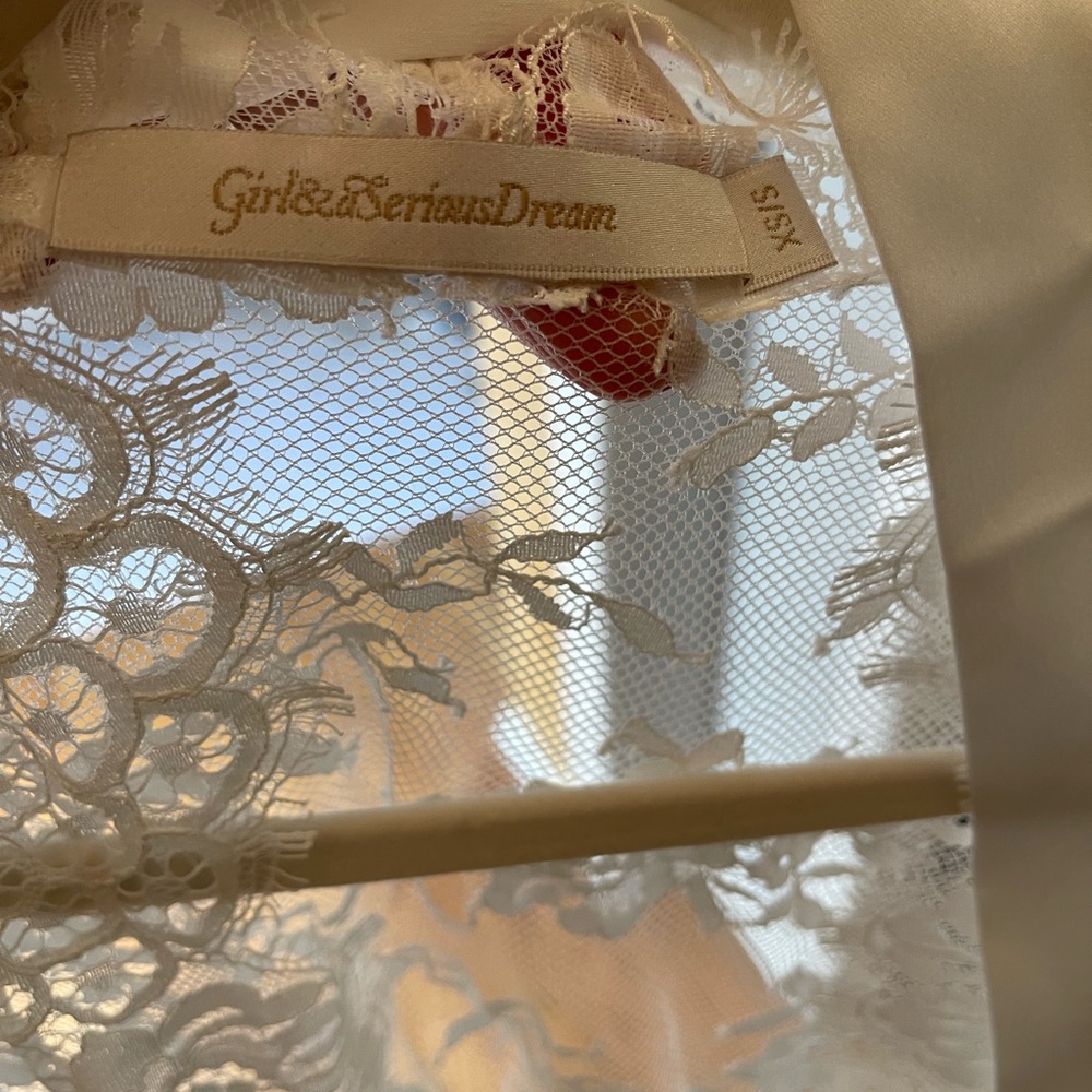 Sheer Lace Bridal Robe - White - Picture 6 of 6